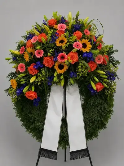 Kränze Lyra - Orange, Gelb, Blau, Bunt